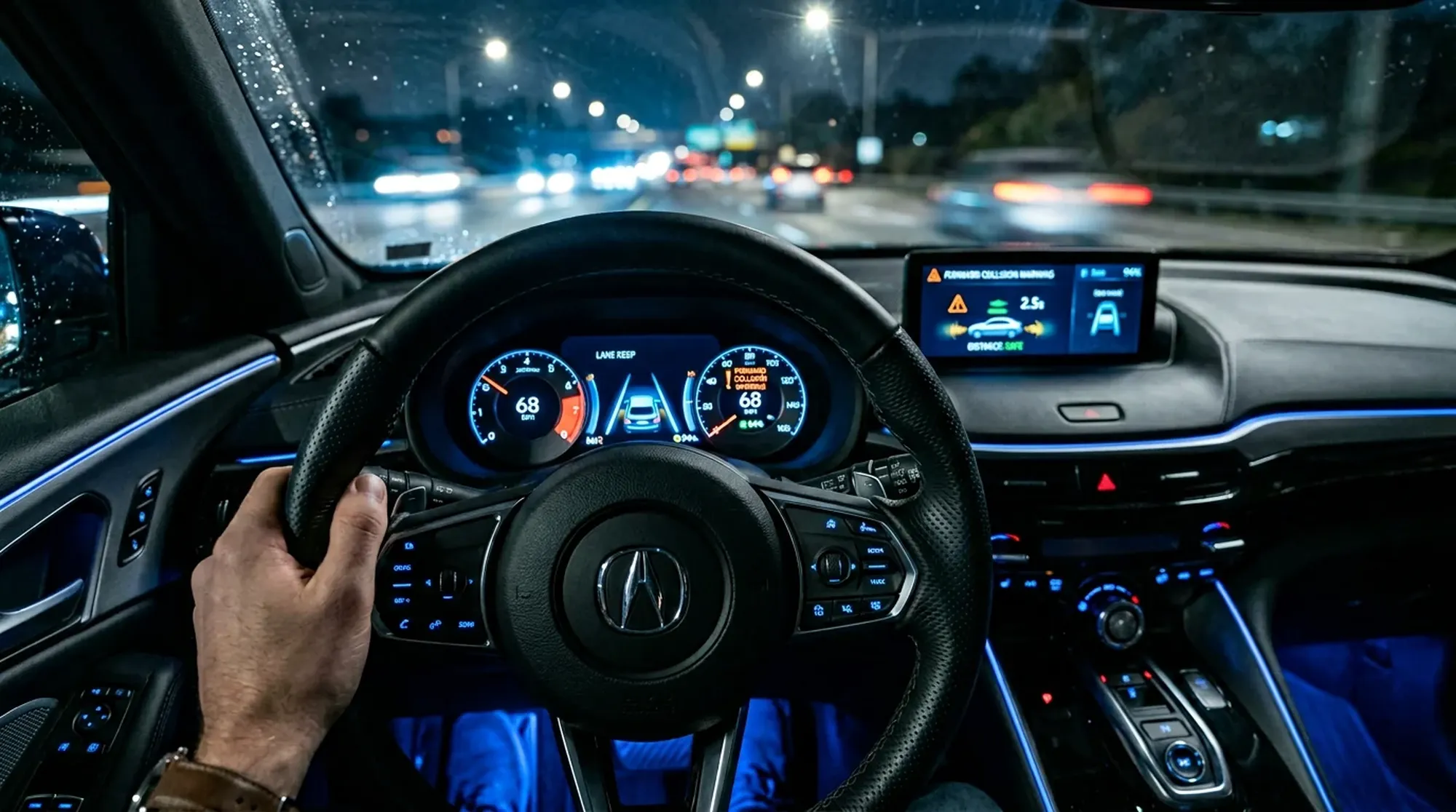 Kokpit samochodu — kontekst bezpieczeństwa i ubezpieczenia pojazdu